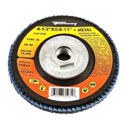 Jumbo Blue Zirconia Flap Disc, Type 29, 60-Grit, 4.5-In.