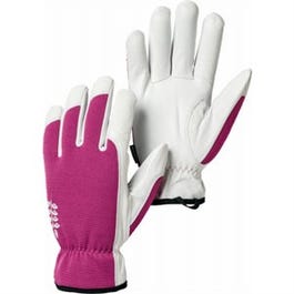 Kobalt Leather Garden Gloves, Pink Goatskin, Women's S