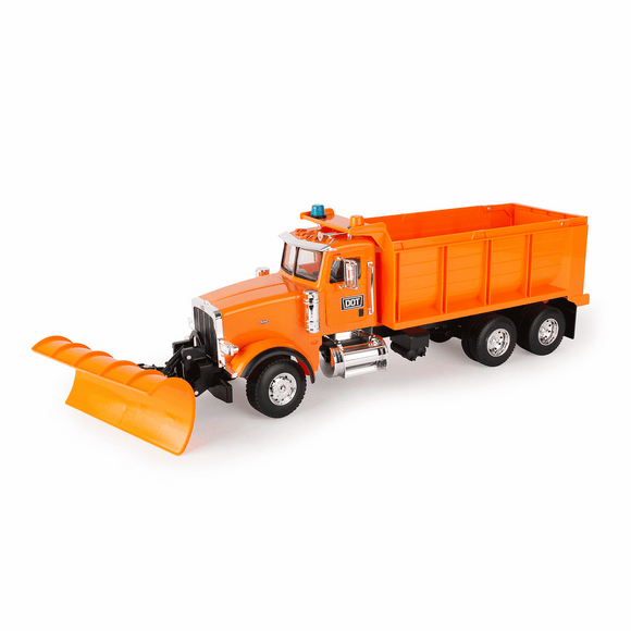 Tomy ERTL Big Farm Lights & Sounds Peterbilt 1:16 Scale Model 367 Truck with Snow Plow (Lights and sounds and moving parts)