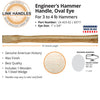 Seymour Midwest 16 Engineer's or Blacksmith's Hammer Handle, oval eye, for 3 to 4 lb. Hammers (16)