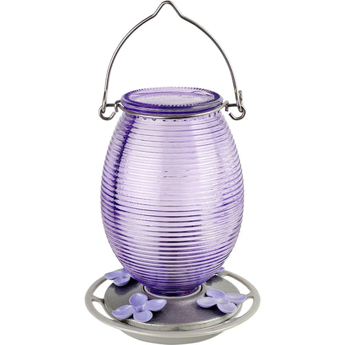 Nature's Way Bird Products Lilac Dreams Antique Glass Gravity Hummingbird Feeder