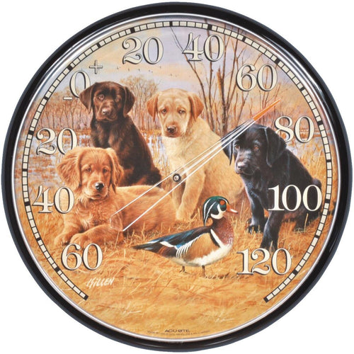 Acurite 12-1/2 Dia Plastic Dial Puppy Indoor & Outdoor Thermometer