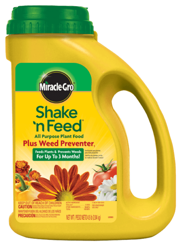 plant fertilizer near me Miracle-Gro® Shake 'N Feed® All Purpose Plant Food Plus Weed Preventer₁  (4.5 lbs) - Versailles, IN