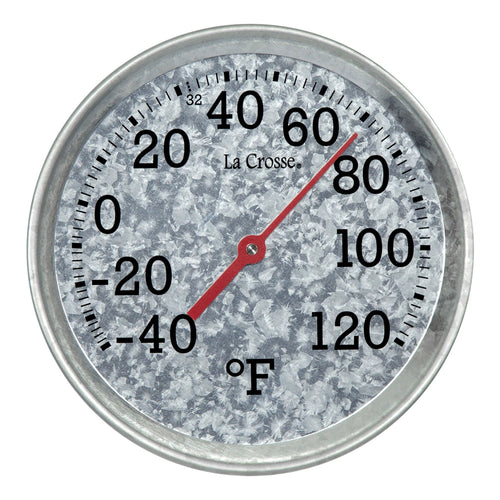 La Crosse Technology 8 inch Galvanized Metal Thermometer