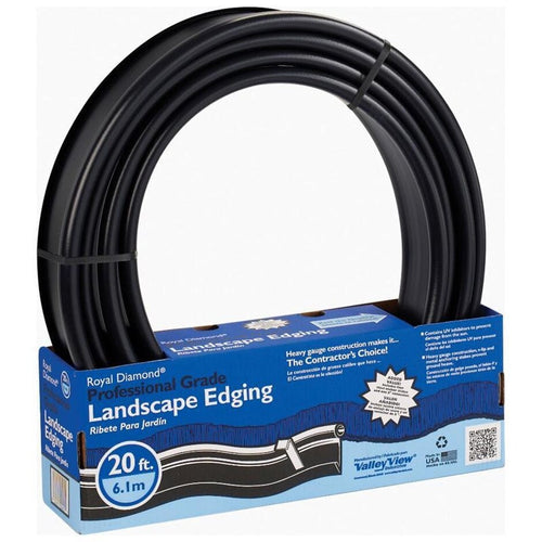 ROYAL DIAMOND PROFESSIONAL GRADE LANDSCAPE EDGING (5 INCH/20 FEET, BLACK)