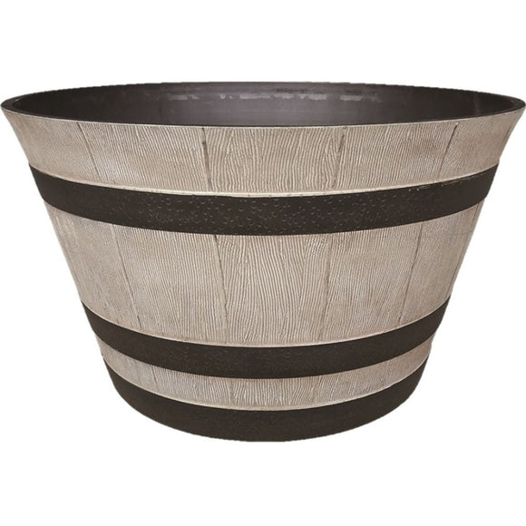 HDR WHISKEY BARREL PLANTER (15.5 INCH, BIRCHWOOD)