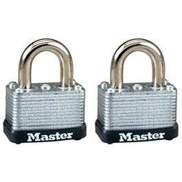 Keyed-Alike Padlock, Laminated Warded Steel,  1-1/2 In., 2-Pack