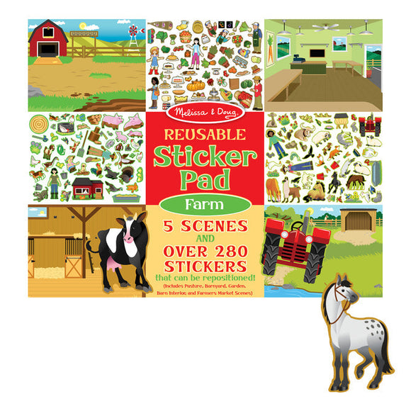 Melissa & Doug Reusable Sticker Pad - Farm