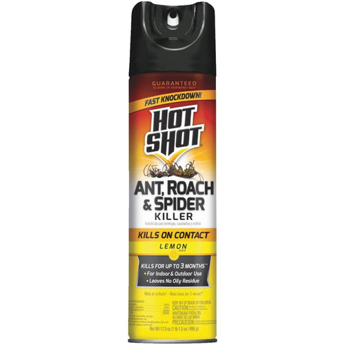 garden spider killer spray Hot Shot 17.5 Oz. Lemon Fresh Scent Aerosol Spray Ant, Roach, & Spider Killer - Versailles, IN