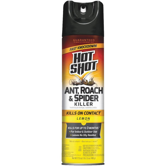 Hot Shot 17.5 Oz. Lemon Fresh Scent Aerosol Spray Ant, Roach, & Spider Killer