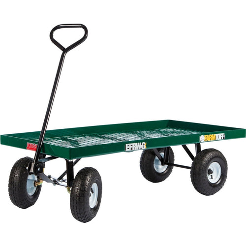 FARM-TUFF DECK WAGON METAL WITH FLAT FREE TIRES