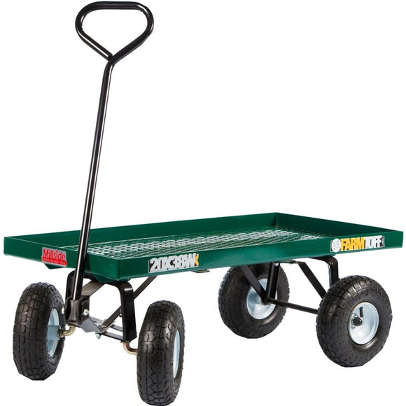 FARM-TUFF DECK WAGON METAL WITH FLAT FREE TIRES